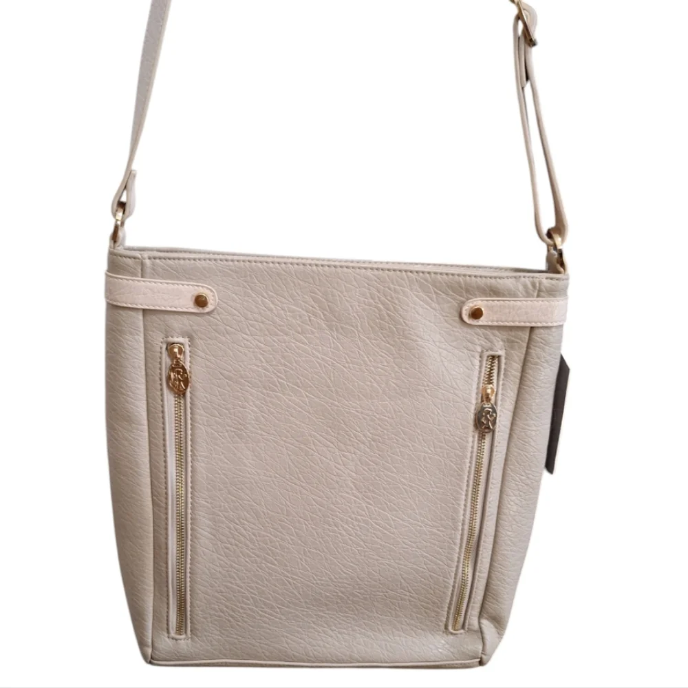 Damsel in Defense Concealment Jemma Bag in Taupe with Pink Interior NWT